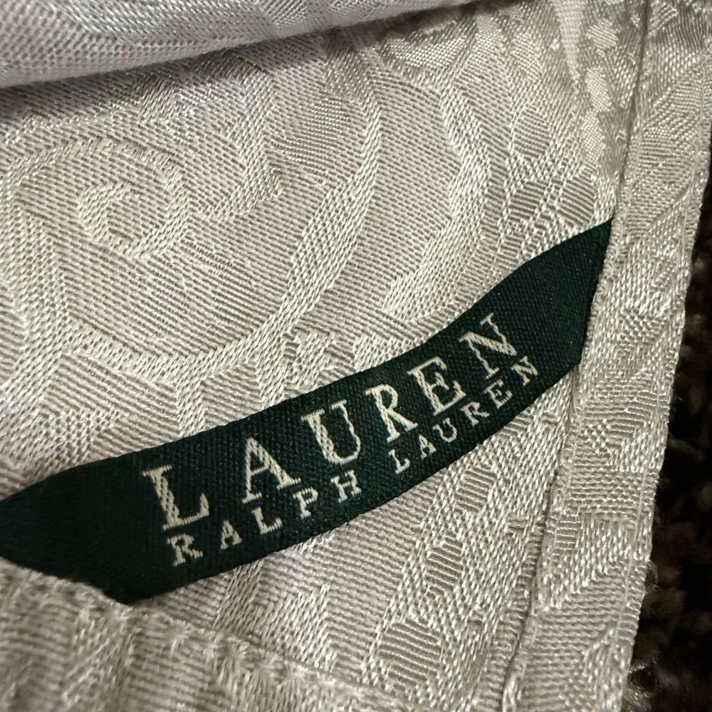 Lauren Ralph Lauren Damask gray silver Cloth square Napkins Set of‎ 4 Elegant